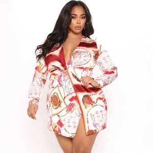 Fashion nova classy 3x multi color dress fit 2x/3x